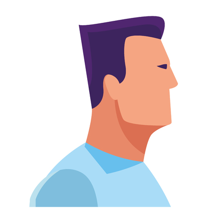 man avatar cartoon character portrait vector illustration graphic designのイラスト素材