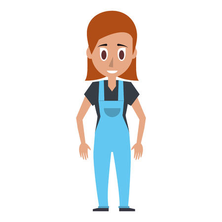 Young woman with casual clothes cartoon vector illustration graphic designのイラスト素材