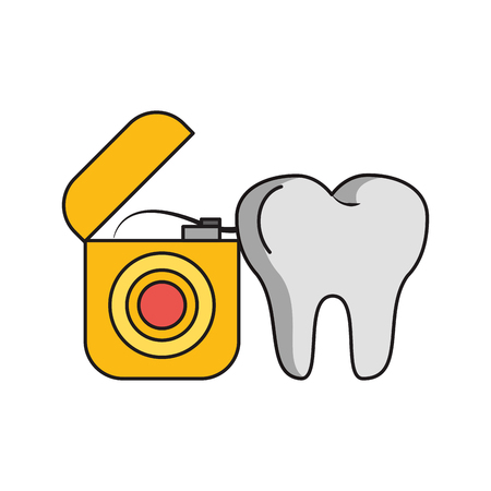 Dental care health and hygiene symbols and elements vector illustration graphic designのイラスト素材