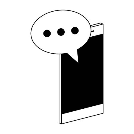 Smartphone with chat bubble symbol vector illustration graphic designのイラスト素材