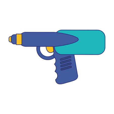 Water handgun pistol toy cartoon vector illustration graphic designのイラスト素材