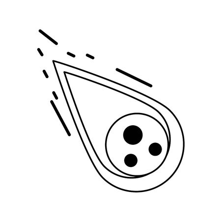 Falling meteor in fire symbol isolated vector illustration graphic designのイラスト素材