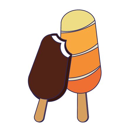 ice lolly icon cartoon isolated vector illustration graphic designのイラスト素材