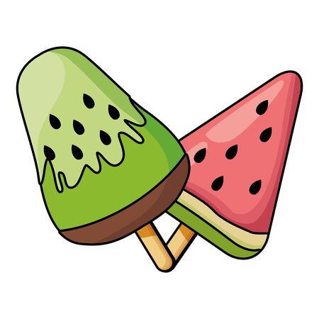 delicious ice lolly icon cartoon  vector illustration graphic designのイラスト素材