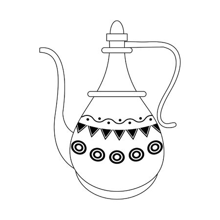 indian traditional teapot icon cartoon vector illustration graphic designのイラスト素材