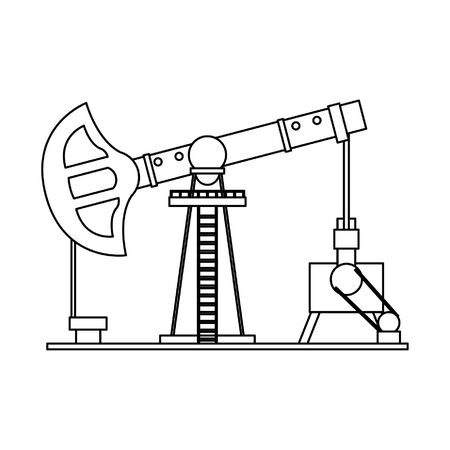 Oil refinery pump machine isolated symbol vector illustration graphic designのイラスト素材