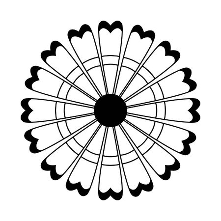 Flower with petal round symbol isolated vector illustration graphic designのイラスト素材
