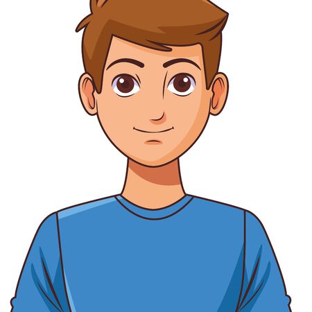 young woman avatar cartoon character vector illustration graphic designのイラスト素材