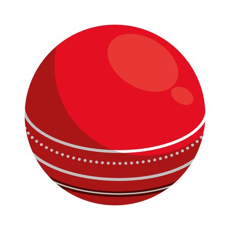 red cricket ball icon cartoon vector illustration graphic designのイラスト素材