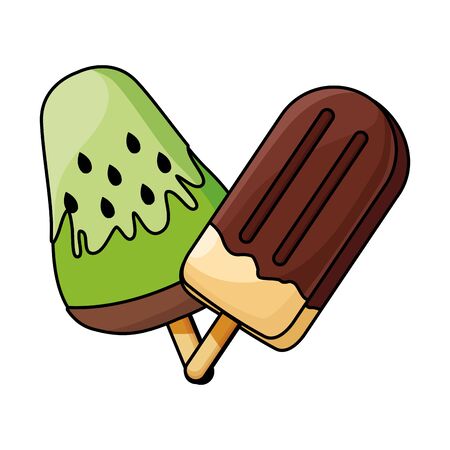delicious ice lolly icon cartoon  vector illustration graphic designのイラスト素材