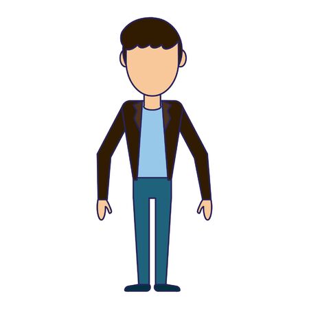 Man with casual clothes cartoon vector illustration graphic designのイラスト素材