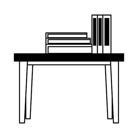 furniture concept table cartoon vector illustration graphic design in black and whiteのイラスト素材