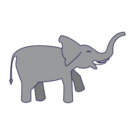 gray elephant icon cartoon isolated vector illustration graphic designのイラスト素材