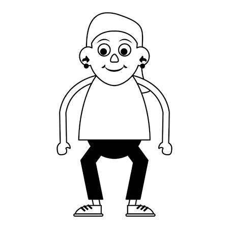 Elderly woman grandmother isolated isolated vector illustration graphic designのイラスト素材