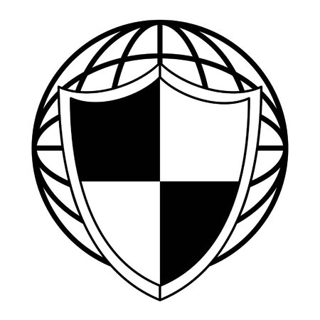 technology software security tools cartoon vector illustration graphic design in black and whiteのイラスト素材