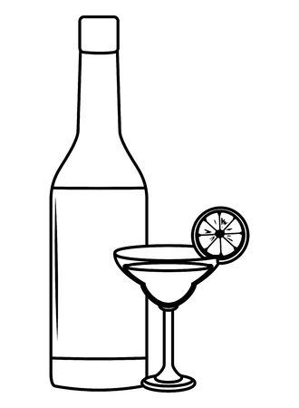 alcoholic drinks beverages cartoon vector illustration graphic designのイラスト素材