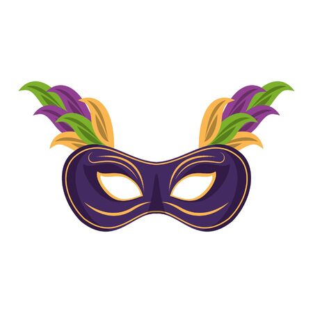 Festival mask with feathers isolated vector illustration graphic designのイラスト素材