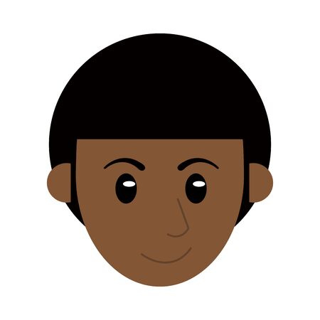 Man smiling face cartoon isolated vector illustration graphic designのイラスト素材