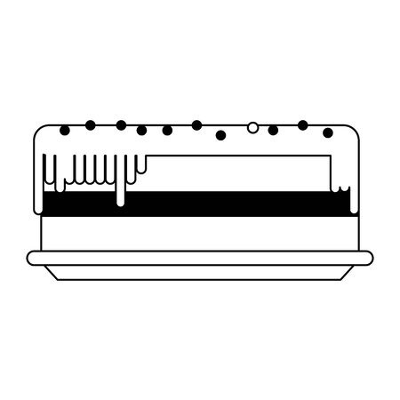 Cake dessert on dish vector illustration graphic designのイラスト素材