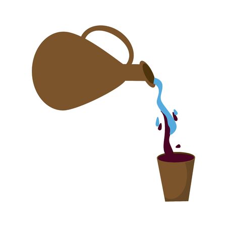 Wine and water miracle cartoon vector illustration graphic designのイラスト素材