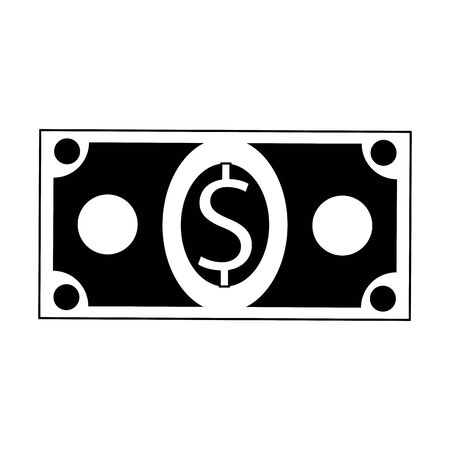 Cash money symbol isolated cartoon vector illustration graphic designのイラスト素材