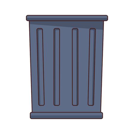 trash can icon cartoon isolated vector illustration graphic designのイラスト素材