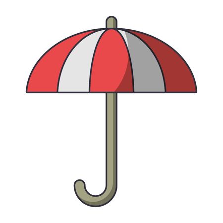 Umbrella weather symbol isolated cartoon vector illustration graphic designのイラスト素材