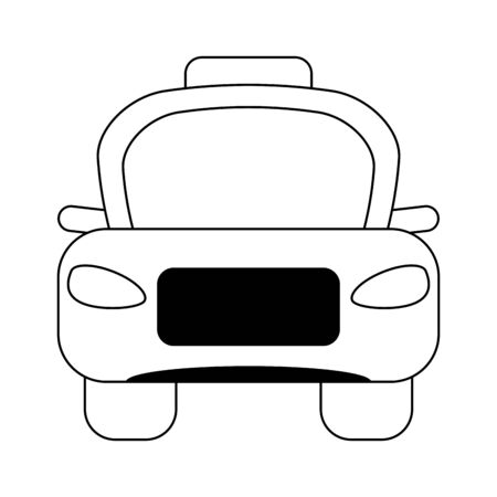 Taxi front view vehicle vector illustration graphic designのイラスト素材