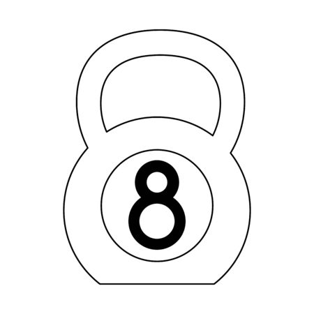 Kettlebell gym equipment isolated Designのイラスト素材