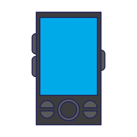 Smartphone mobile technology isolated icon ilustration vectorのイラスト素材