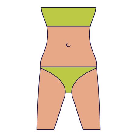 Woman body cartoon isolated vector illustration graphic designのイラスト素材