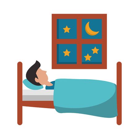 Sleeping and resting cartoons vector illustration graphic designのイラスト素材