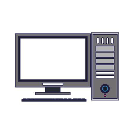 technology device computer pc cartoon vector illustration graphic designのイラスト素材