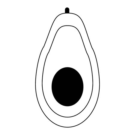 Avocado healthy food vegetable vector illustration graphic designのイラスト素材