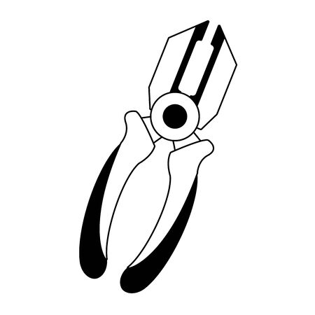 plier equipment tool icon cartoon isolated vector illustration graphic designのイラスト素材