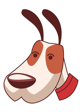 cute pet animal doggy dog face cartoon vector illustration graphic designのイラスト素材