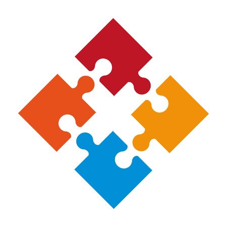 puzzle icon cartoon isolated vector illustration graphic designのイラスト素材