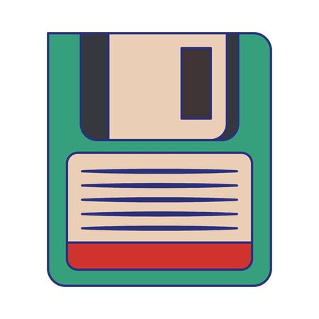 old diskette computer storage vector illustration graphic designのイラスト素材