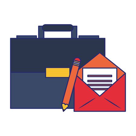 Business symbols and office elements vector illustration graphic designのイラスト素材