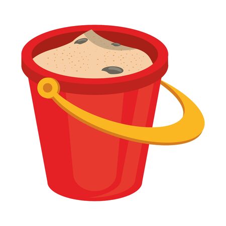 Beach sand bucket isolated vector illustration graphic designのイラスト素材