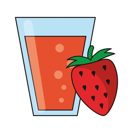 Fruit juicing healthy drinks cartoons vector illustration graphic designのイラスト素材