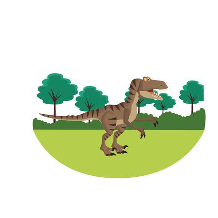 tyrannosaur dinosaur cartoon round icon vector illustration graphic designのイラスト素材