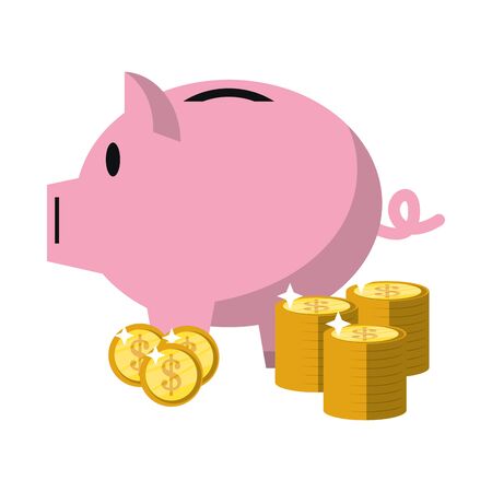 Business investment and money savings vector illustration graphic designのイラスト素材