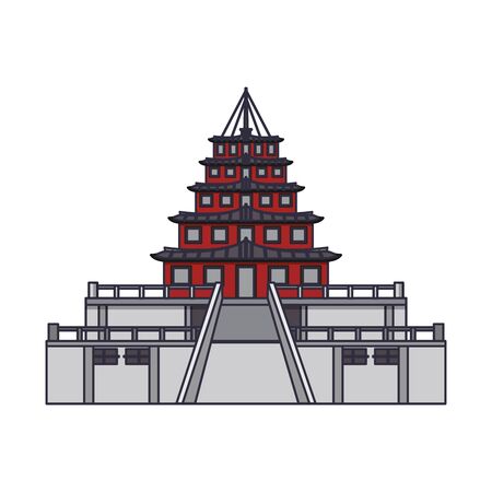 oriental palace icon cartoon isolated vector illustration graphic designのイラスト素材