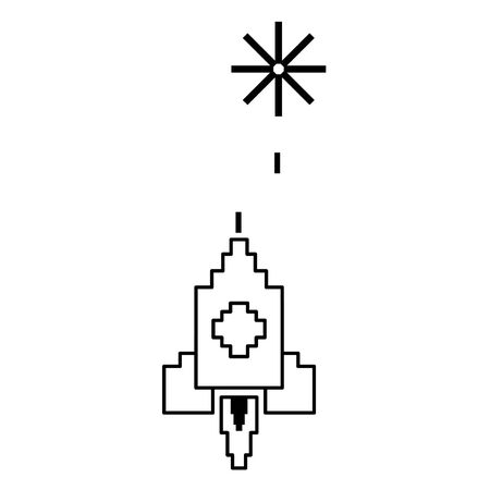 arcade game character galaxy vector illustration graphic designのイラスト素材