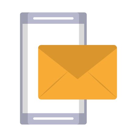 cellphone and envelope icon cartoon vector illustration graphic designのイラスト素材
