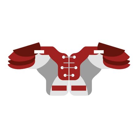 American football armour cartoon isolated vector illustration graphic designのイラスト素材