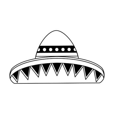 Mexican hat sombrero isolated vector illustration graphic designのイラスト素材