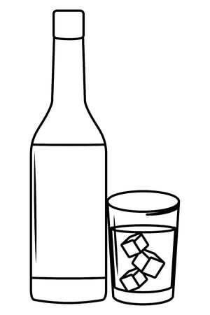 alcoholic drinks beverages cartoon vector illustration graphic designのイラスト素材