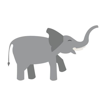 gray elephant icon cartoon isolated vector illustration graphic designのイラスト素材